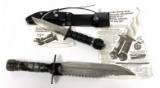 Vintage Malin M-15 Survival Knife with Ad and Large Survival Knife