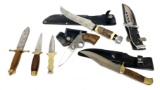 Lot of Various Fixed Blade Pakistan Knives and Folding Pistol Knife