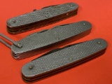 (3) US Military Camillus 4-Blade Utility Soldier's Knife