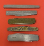 (5) Unique Folding Pocket Knives - German & Sweden