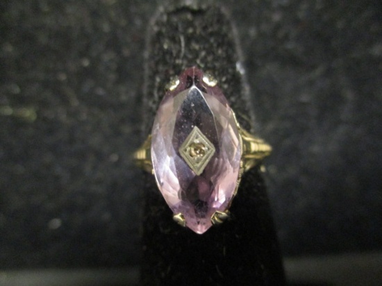 18k White Gold Amethyst Ring