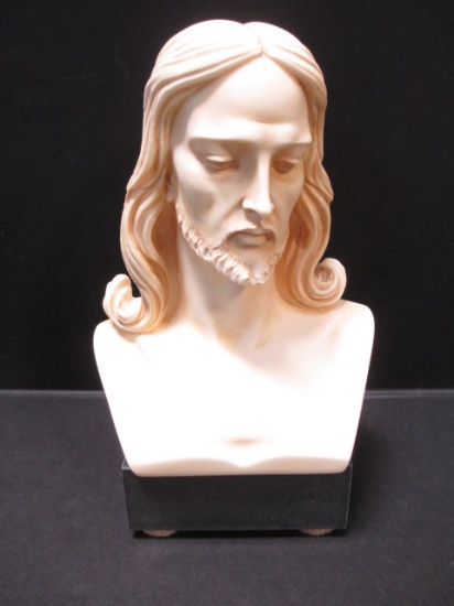 1960's A. Giannelli Italian Jesus Bust on Marble Base