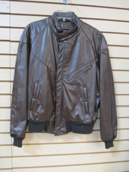 Oleg Cassini Leather Jacket Size 42