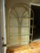 Brass Arch Top Etagere with Glass Shelves