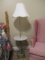 Vintage Lamp with Round Marble Table Surface