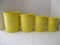 Set of Four Tupperware Yellow Canisters