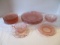 21 Pieces of Cherry Blossom Pink Depression Glass Dinnerware