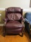 Hancock & Moore Leather Wing Back Recliner with Nail Head Accents