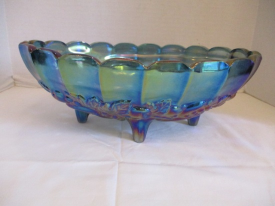 Carnival Glass Footed Centerpiece Fruit Bowl