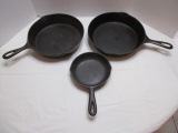 Cast Iron Skillet - No. 3 and Two No. 8