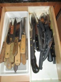 Drawer Contents - Kitchen Knives, Sharpeners, and Carving Forks