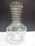 Vintage Glass Pitcher with Applied Decoration
