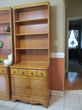 Maple One Drawer Cabinet with Hutch