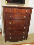 Bow Front Six Drawer Chest