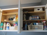 Cabinet Contents - Laundry Supplies, Clothes Irons, Cleaning Supplies