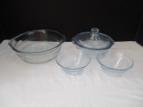 Fire King Sapphire Blue Bowls and Covered Dish