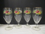Four Royal Doulton  Old Country Rose Iced Beverage Glasses