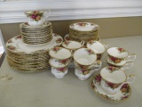 61 Pieces of Royal Albert Old Country Rose China