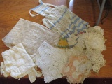Hand Crafted Vintage Lace Doilies, Table Cloths and Apron