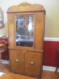 Antique China Cabinet with Bakelite Handles