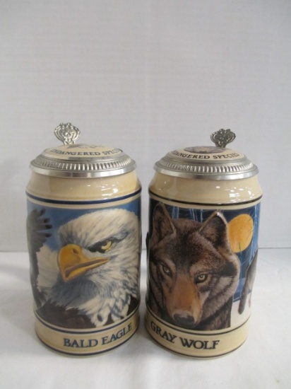 Budweiser " Endangered Species Series - Bald Eagle & Gray Wolf"