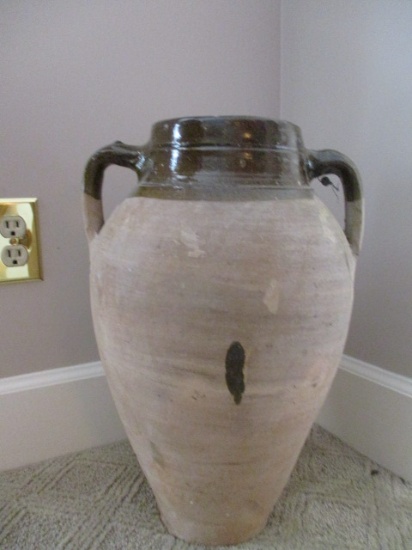 Double Applied Handle Pottery Urn