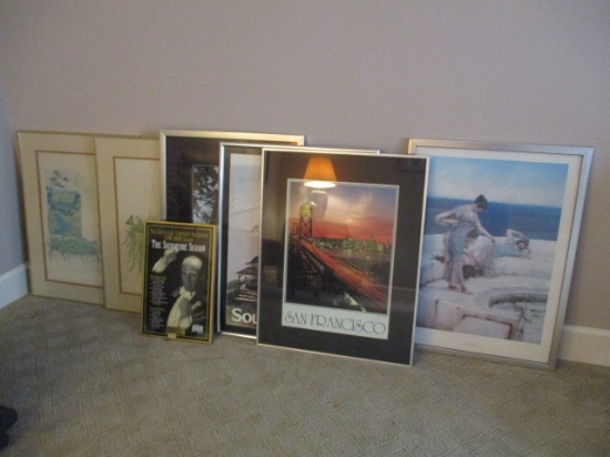 Seven Framed Prints and Poster Prints