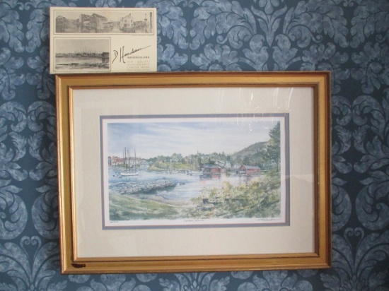 Signed and Numbered "Camden, Maine" Watercolor Print by David Henderson