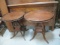 Pair Of Oval-Top Harp Base Side Tables