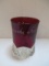 Ruby Cut-to-Clear Tumbler Inscribed 