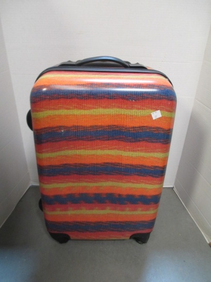 Sweater-Print Hard-Sided Rolling Suitcase