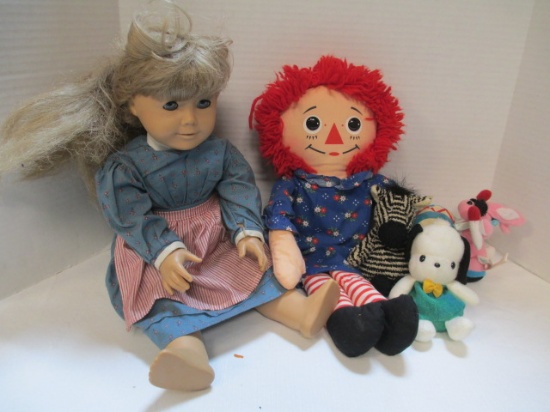 Pleasant Company Doll, Raggedy Ann, And 3 Small Plush