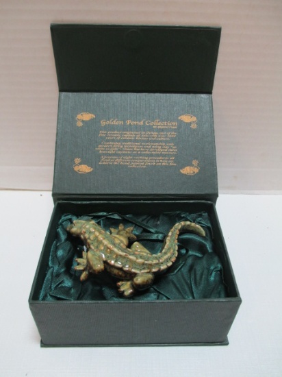 Golden Pond Ceramic Crocodile In Original Gift Box