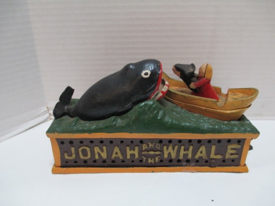 Iron "Jonah And The Whale" Mechanical Bank