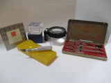 Post Drafting Tools, Illuminated Magnifier 5X, Acrylic Paperweight,