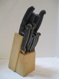 Knife Block With Knives By Omaha Steaks, OXO, Forschner
