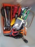 Tool Lot:  Screw Drivers, Wrenches, Scissors, And More