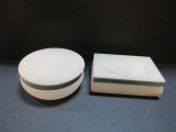 Stone Boxes With Hinged Lids