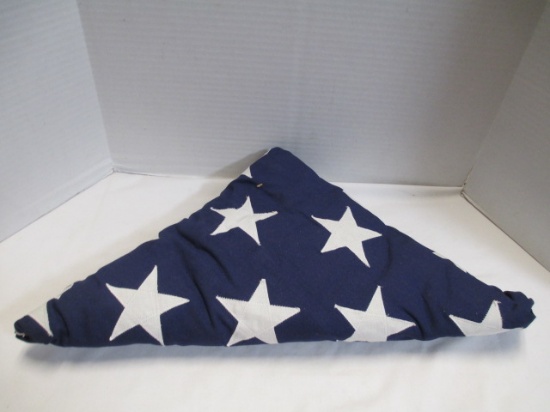 Folded Service Flag with Applique Stars