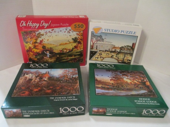 Four Countryside Scene Themed Jigsaw Puzzles