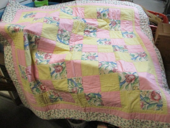 Hand Crafted Quilted Lap Throw