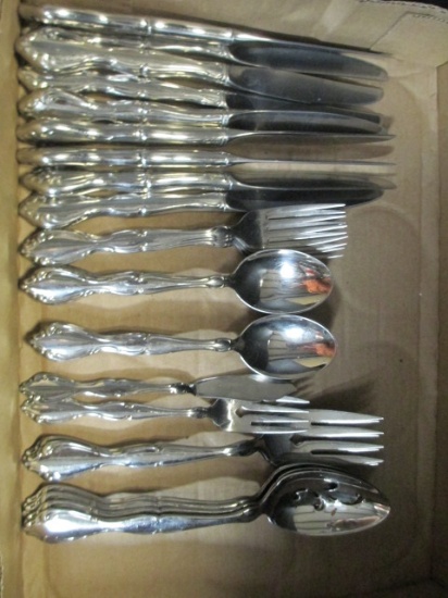29 Pieces of Oneida Stainless Flatware and Serving Pieces