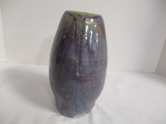 Signed Hand Turned Pottery Vase
