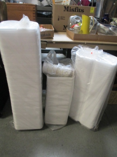 Foam Take-Out Dessert Trays, Divided Food Trays and Produce Trays