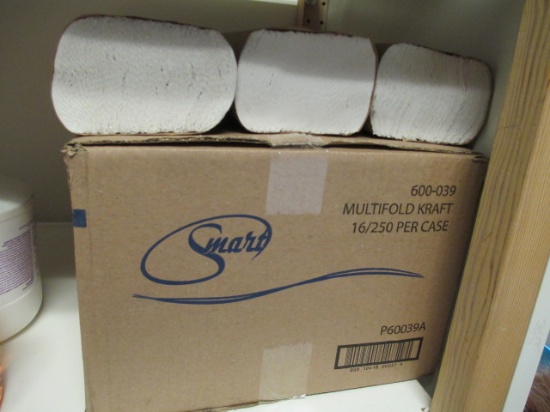Case of Smart #600-039 Multifold Kraft Paper Towels and Three Loose Packs