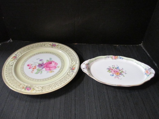 Royal Albert "Hartington" Bone China Tab Handle Tray and P.T. Bavaria Tirschenreuth