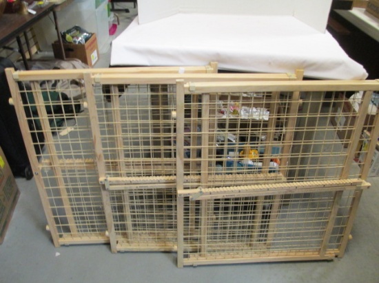 Three Evenflo Wood Safety Gates
