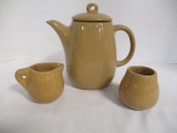 Vintage Kentucky Bybee Pottery Coffee/Teapot, Creamer and Sugar Bowl