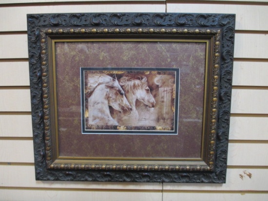 Framed And Matted Horse Print