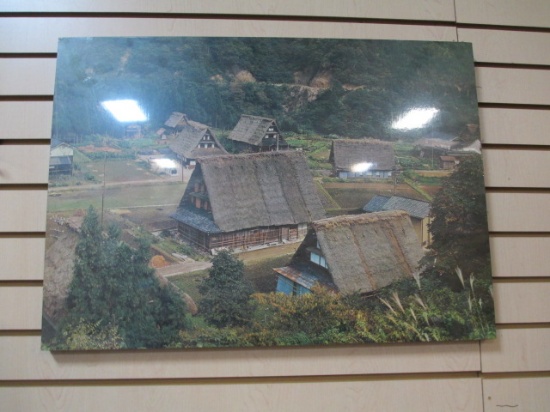 Thatched Roof Village Photo Print On Board